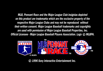 MLB Pennant Race Title Screen